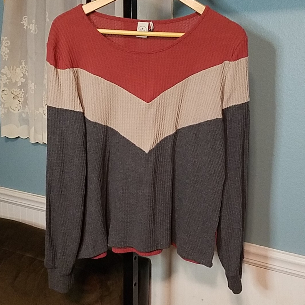 Paper Crane color block sweater
